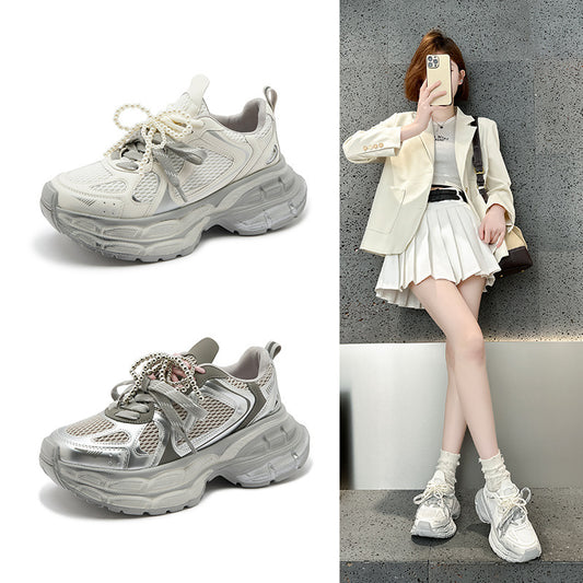 Women's Platform Dad Spring Korean Mesh Breathable Women's Sports Shoes