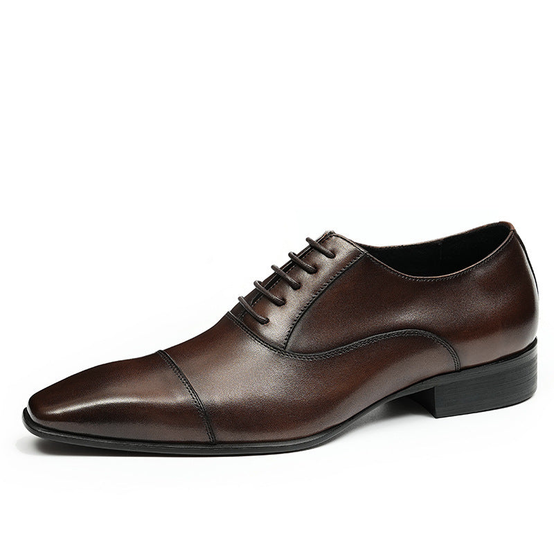 Men's Spring Gentleman Oxford First Layer Cowhide Business Formal Wear Leather Shoes