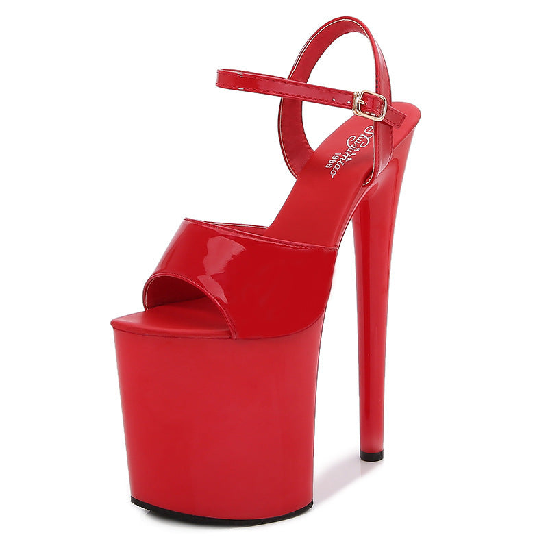Women's Patent Special Stiletto Sexy Platform Super High Heeled Sandals