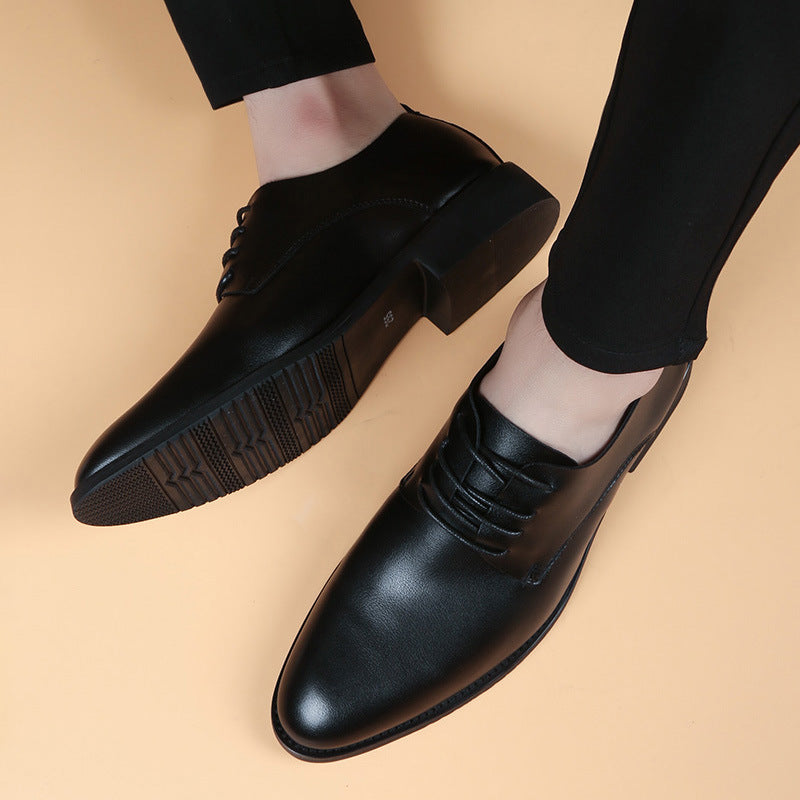 Men's Pointed Korean Style Soft Breathable Height Casual Shoes