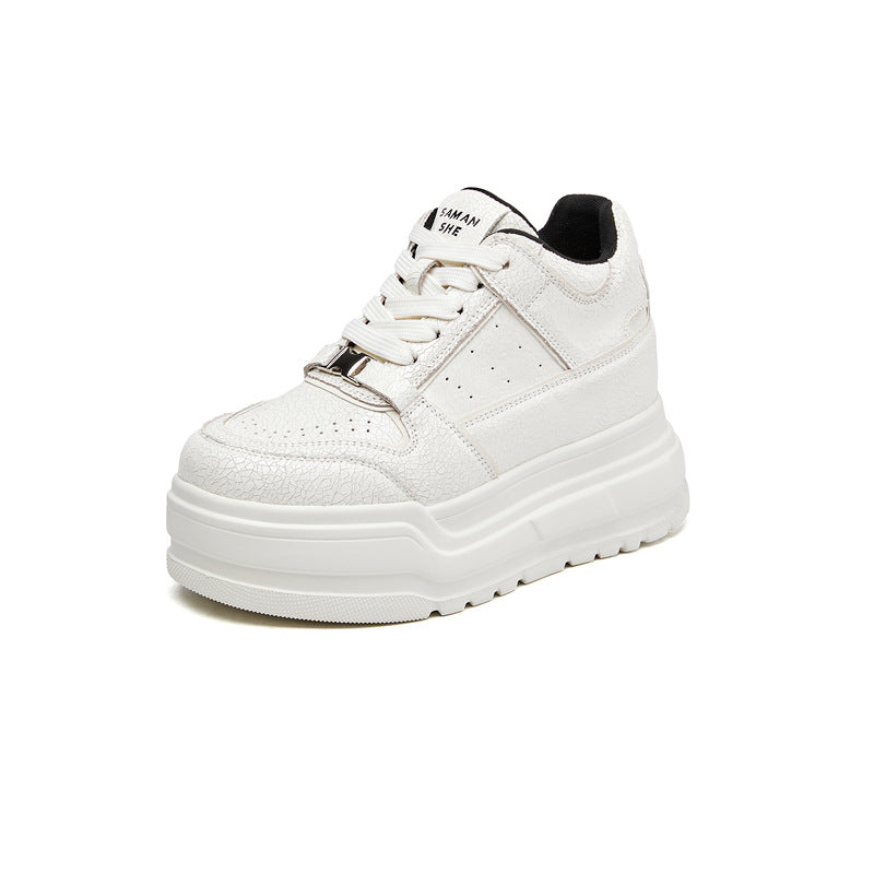Women's Insole Genuine Platform White Spring Small Sneakers