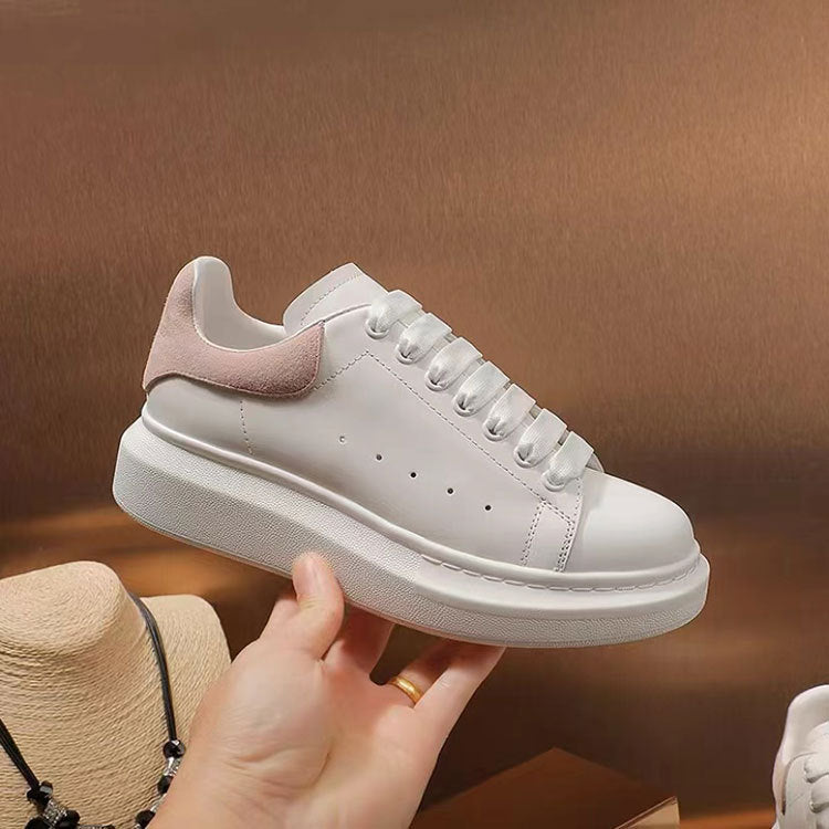 Women's & Men's White Summer Platform Height Increasing Insole Genuine Women's Casual Shoes