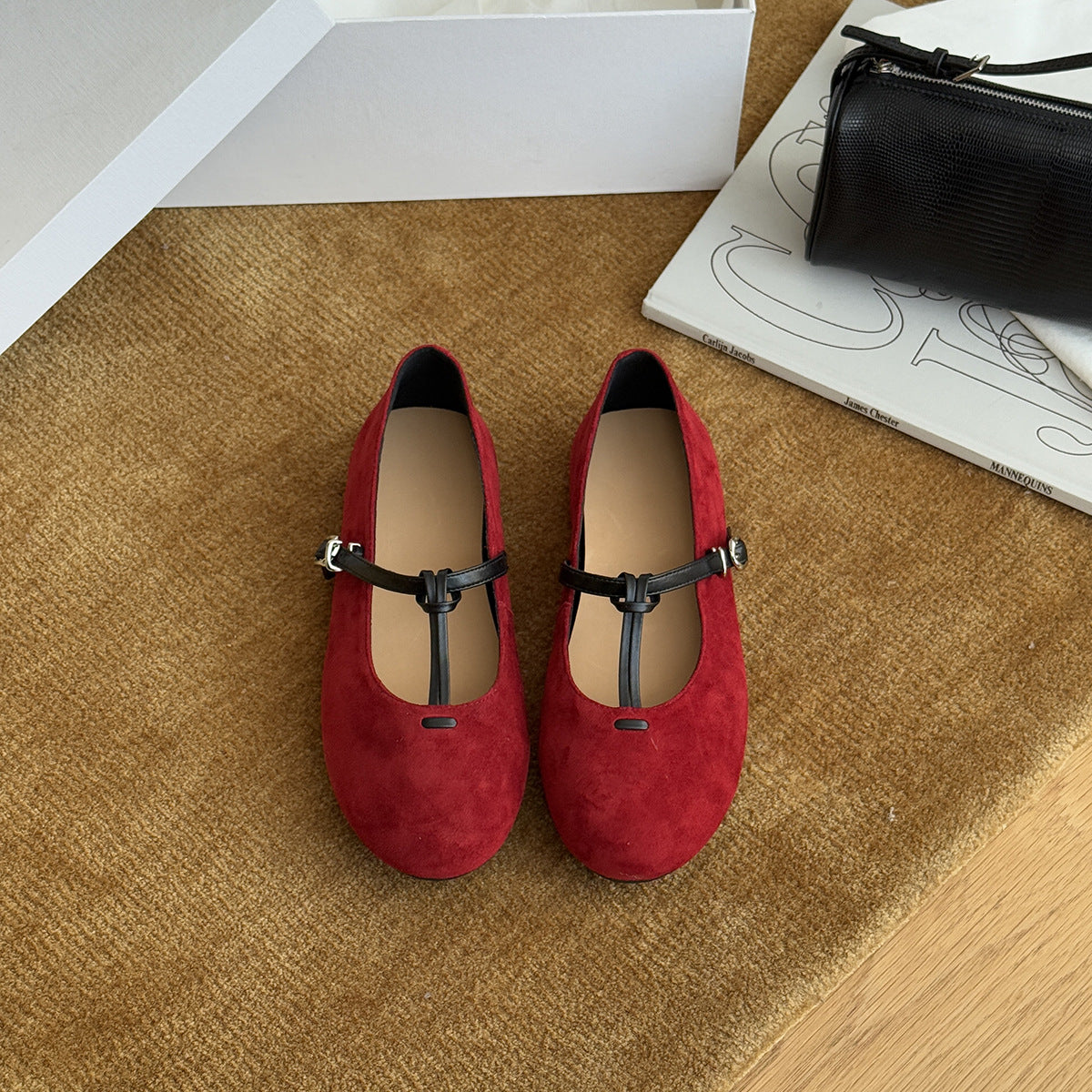 Bottom Buckle Round Head Shallow Mouth Flat Pumps Female Women's Casual Shoes