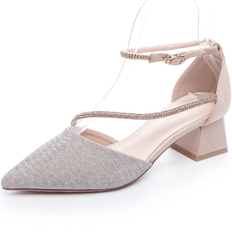 Mid Apricot High Female Summer Nude Casual Shoes