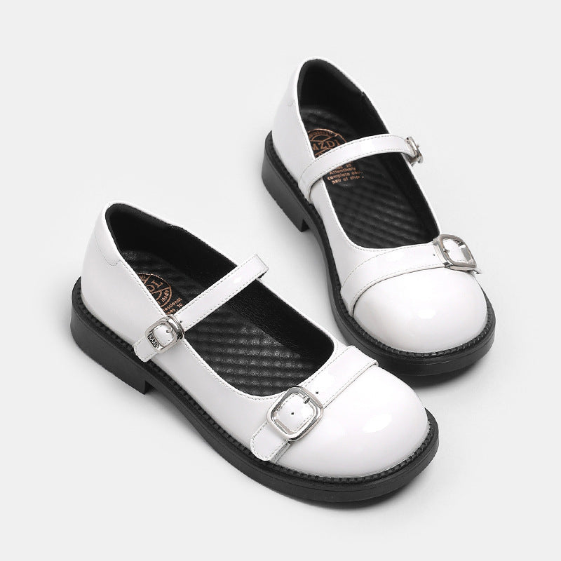 Cool Mary Jane Female British Style Leather Shoes