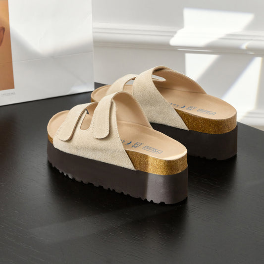 Women's Thick-soled Summer Retro Velcro Soft Bottom Slippers