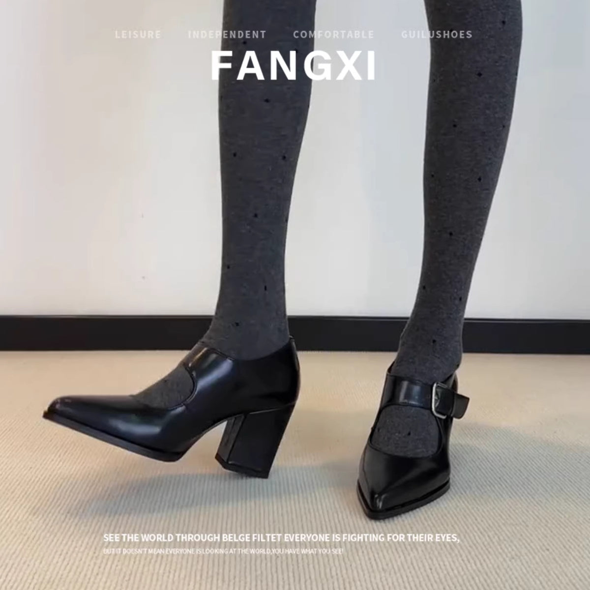 Women's Style Pointed Toe Mary Jane Shallow Mouth Women's Fashion Shoes