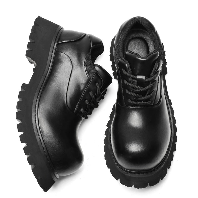 Women's & Men's Couples Platform Mechanical Style High Street Men's Casual Leather Shoes