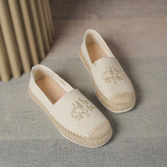 Women's Fashion Chinese Embroidery Fisherman Pumps Autumn Casual Shoes