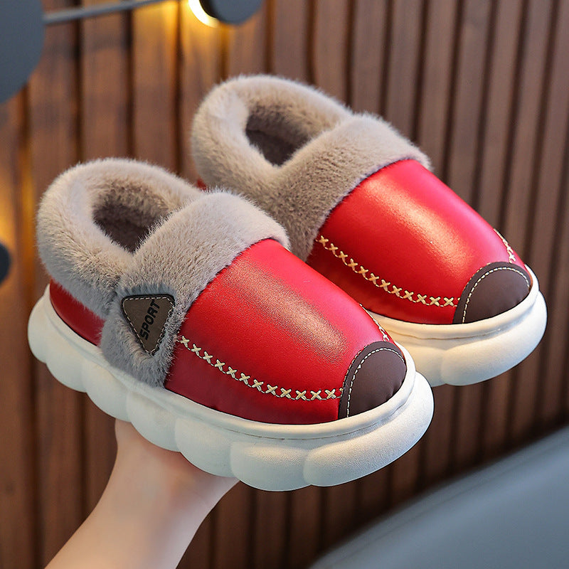 Children's Winter Waterproof Cotton Boys Home Full Kid's Shoes