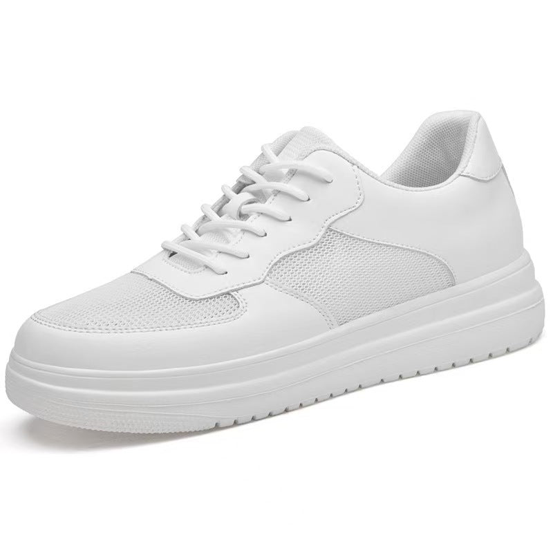 Men's Increasing Thick Bottom White Platform Spring Low Casual Shoes
