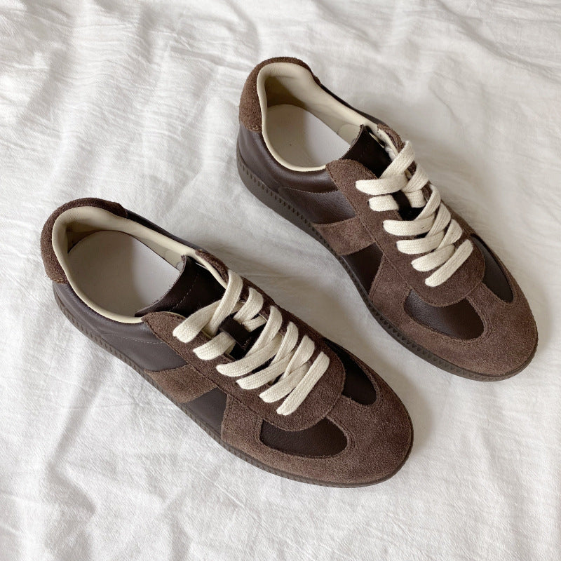 Women's Surface Fleece-lined Thick German Training Wool Sneakers