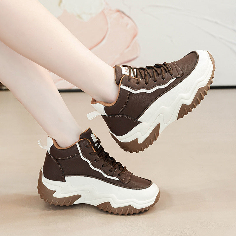 Korean Style Clunky Female Leisure Street Casual Shoes