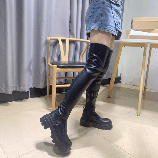 Women's Generation Long Simple Platform Thin Knight Boots