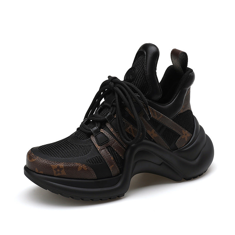 Women's Bow-shaped Dad Platform Height Increasing Breathable Casual Shoes