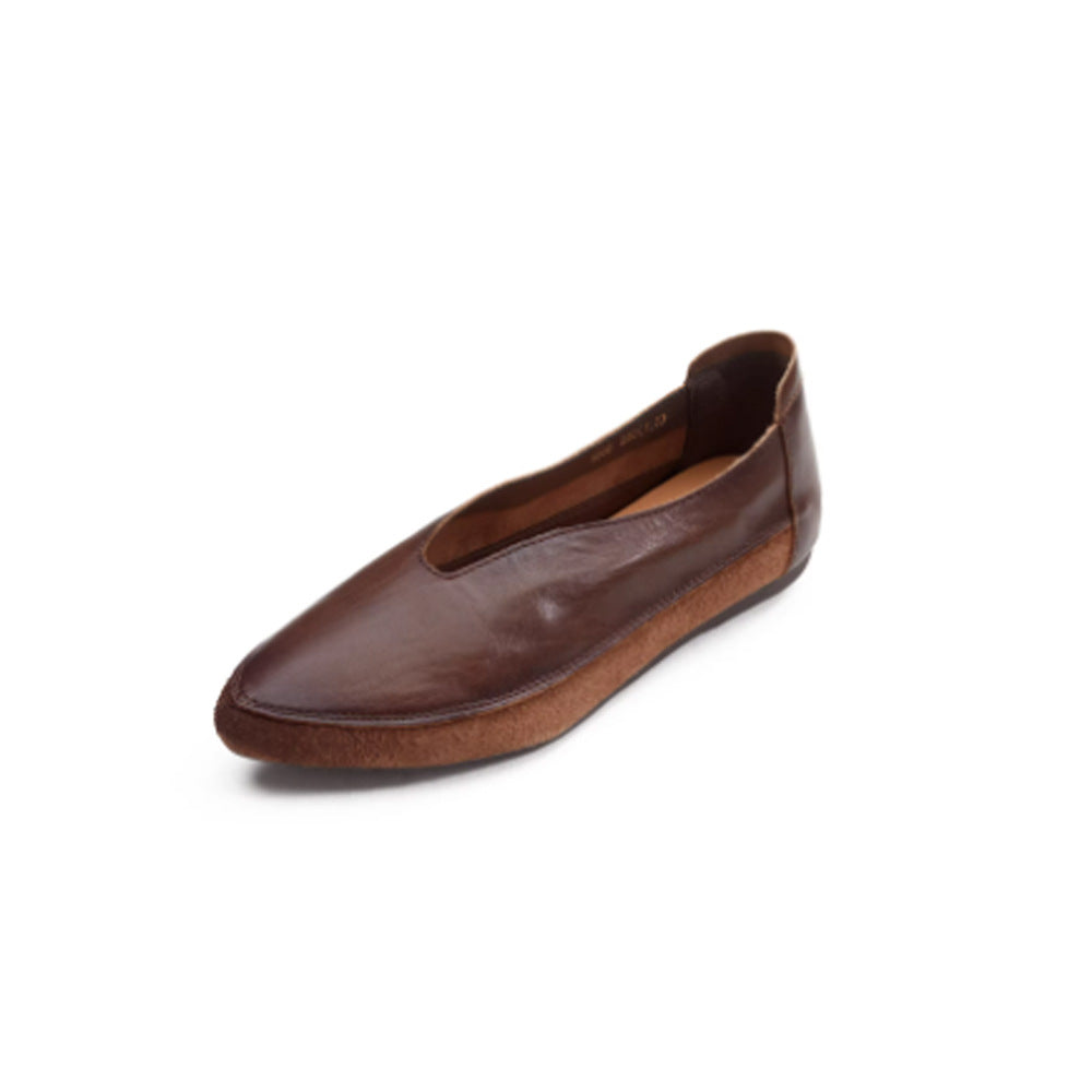 Women's Spring Handmade Retro Low-cut Temperament Slimming Women's Casual Shoes
