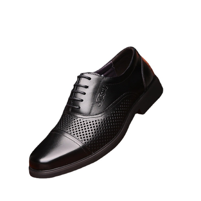 Men's Summer Cowhide Board Fashionable Breathable Business Sneakers