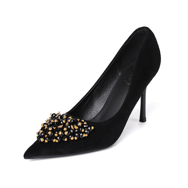 Women's Entry Lux Handmade Suede Pumps Not Tired Pointed Men's Shoes
