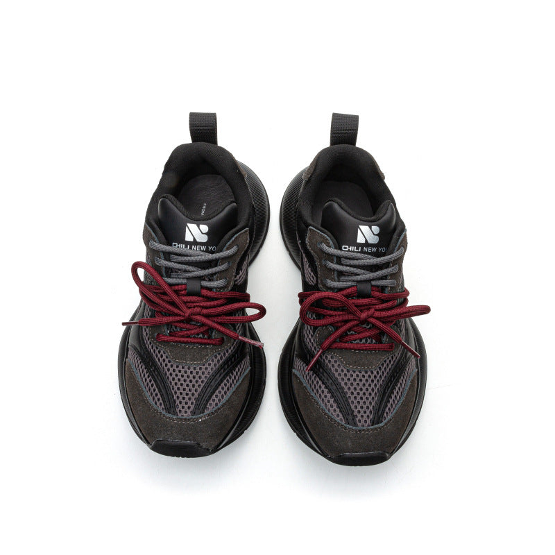 Women's Genuine Double Dad Platform Fashion Jogging Sneakers