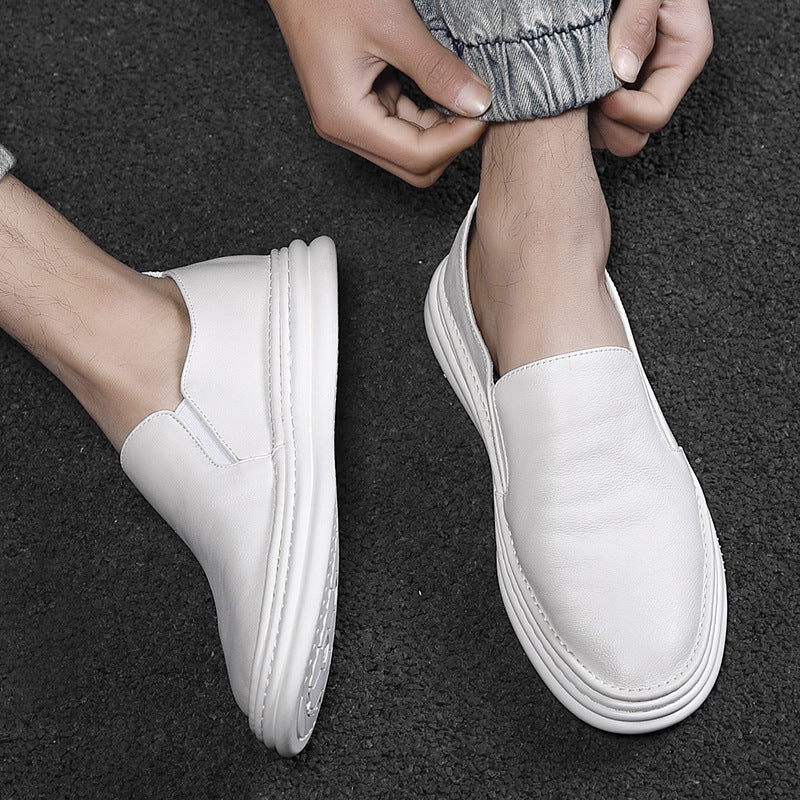 Men's Authentic Slip-on White Genuine Soft Bottom Men's Board Shoes