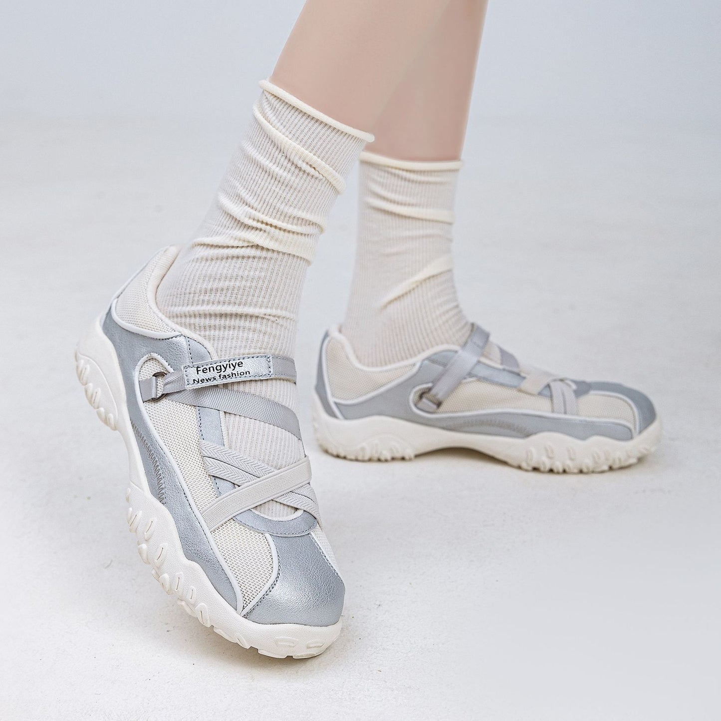 Women's Ballet Style Mary Jane Lightweight Plus Sneakers