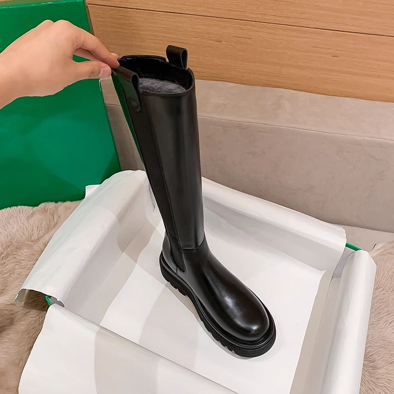 Women's Thick Veet Knight Thick-soled Small Suitable For Large Women's Shoes