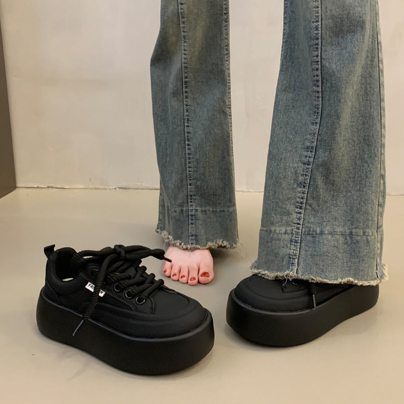 Women's Platform Heightened Easy Wear Korean Leisure Sneakers