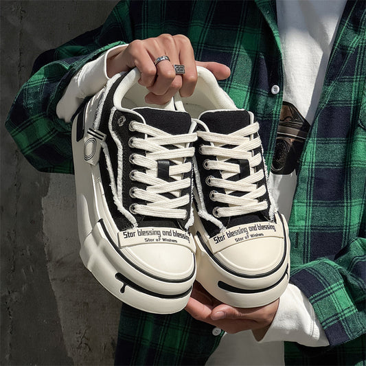 Retro White Korean Style Platform Big Head Jack Purcell Beggar Sneakers