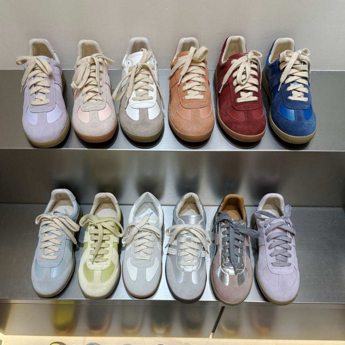 Women's Elk High Version Retro Genuine German Training Round Sneakers