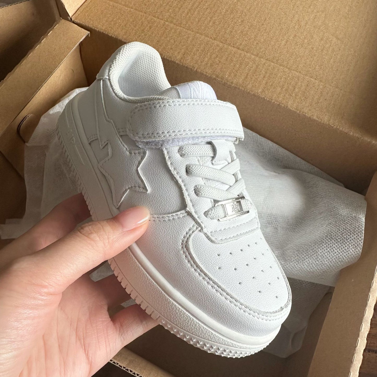 Children's Clearance Sale White Boys Performance Sneakers