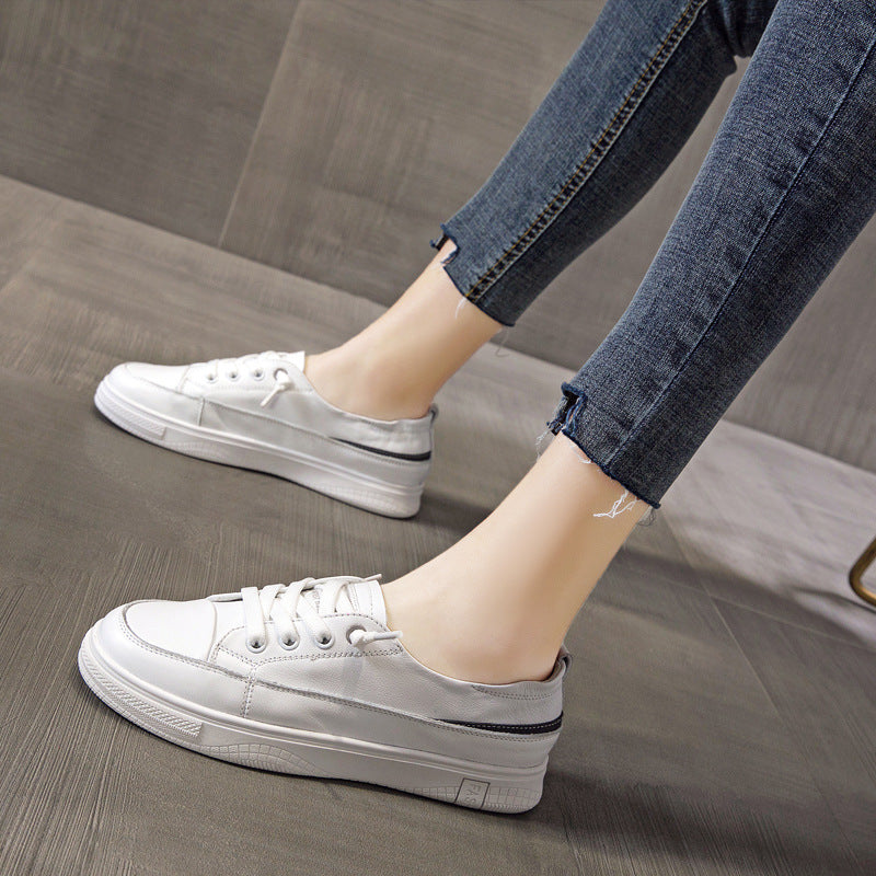 Women's Summer Calf Slip-on Flat Sports Comfort Heels