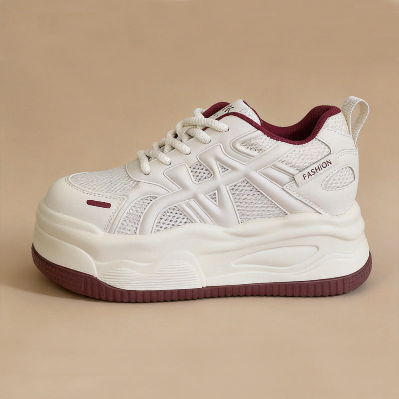 Women's Spring Comfortable Breathable Fashion Height Increasing Thick Casual Shoes