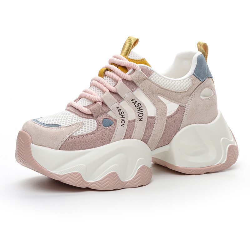 Women's Increasing Insole Authentic Clunky Summer Versatile Korean Casual Shoes