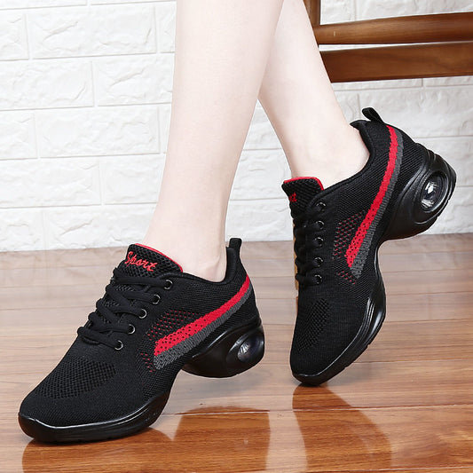 Women's Dance Square Sailor Soft Bottom Shock Absorption Dancing Fitness Women's Fashion Shoes