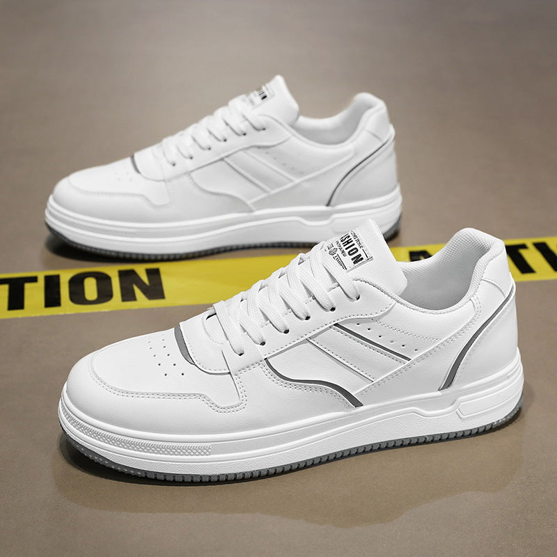 Men's Spring Breathable White Fashionable Platform Sneakers