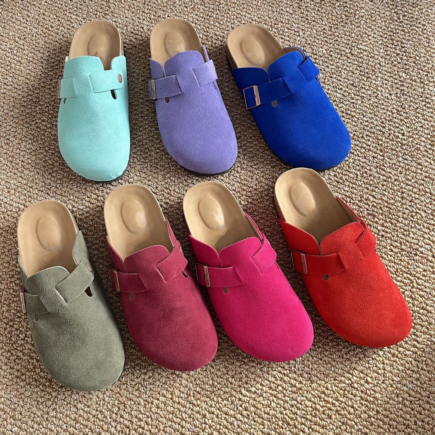 Women's Large Size Outer Wear Thick-soled Closed Toe Half Slip-on Women's Casual Shoes