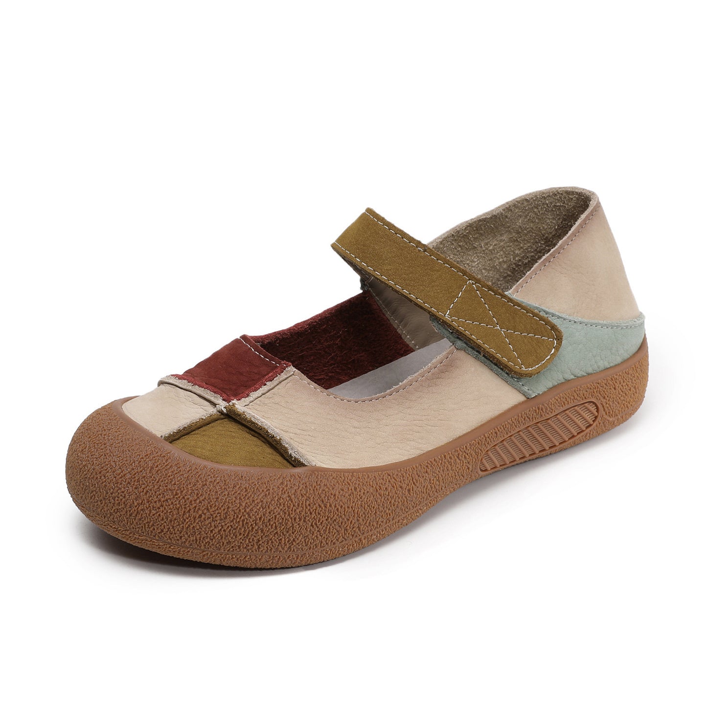 Women's Niche Color Matching Mary Jane Spring Flat Soft Bottom Women's Casual Shoes