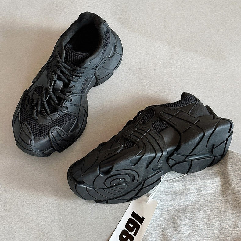 Men's Platform Dad Lightweight Black Versatile Design Men's Sports Shoes