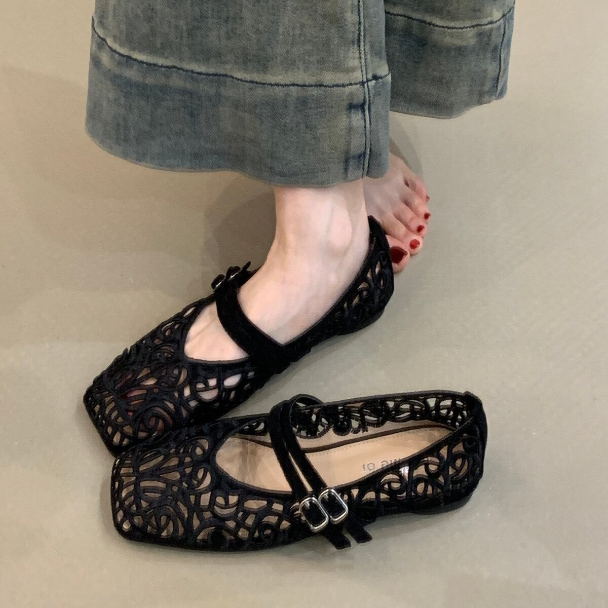 Retro Style Lazy Personality Pleated Suede Evening Closed Toe Women's Fashion Shoes