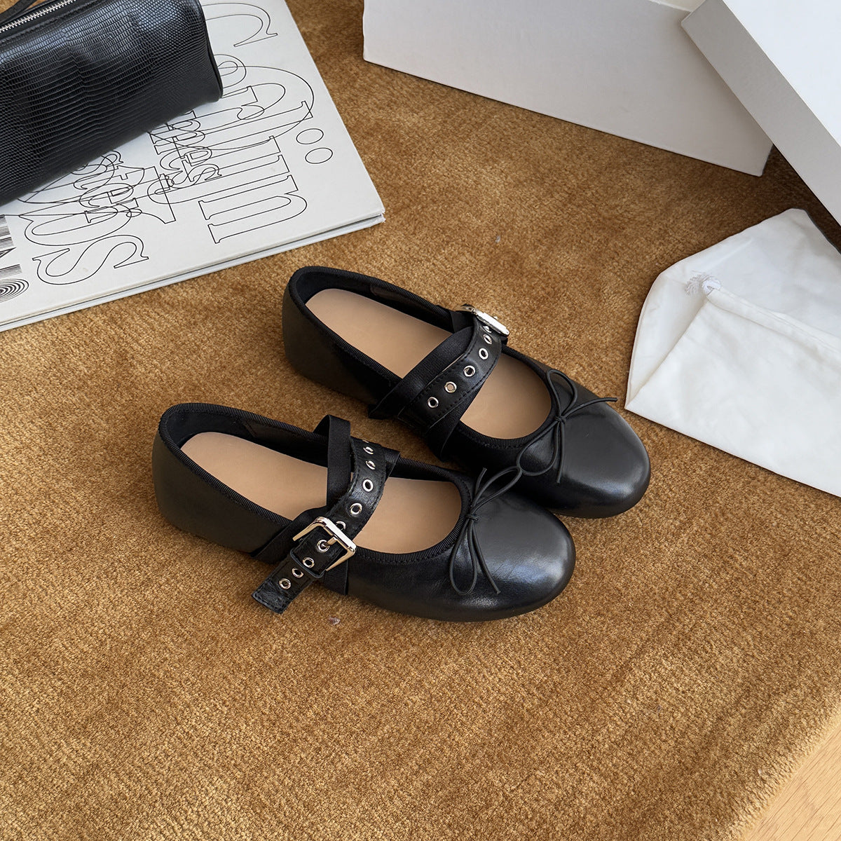 Women's Spring Mary Jane Round Toe Flat Retro Gentle Women's Casual Shoes