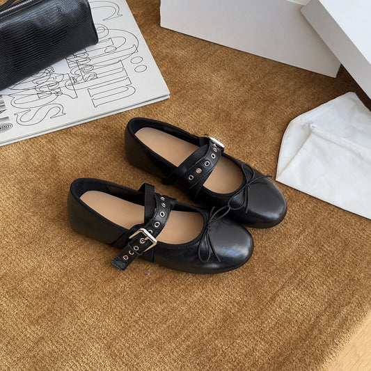 Women's Spring Mary Jane Round Toe Flat Retro Gentle Women's Casual Shoes