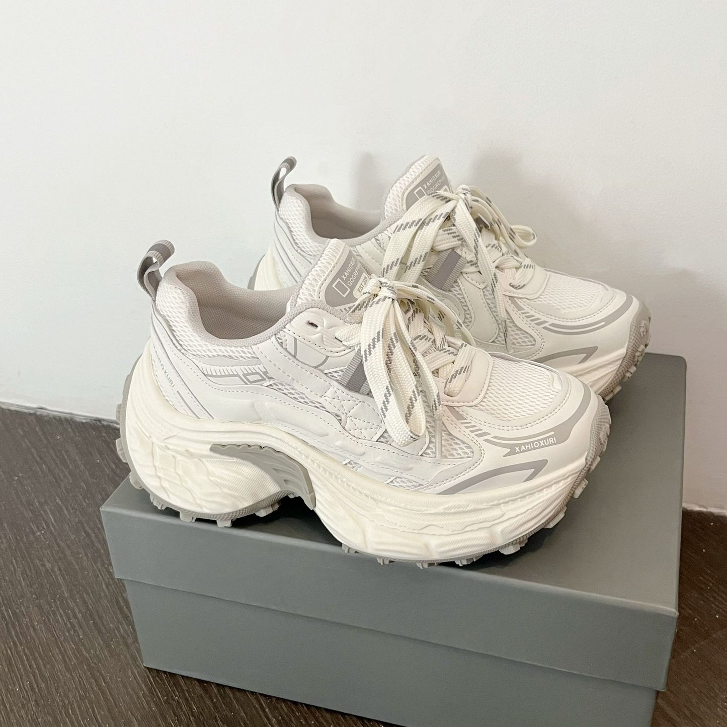 Women's Platform Dad Spring Mesh Breathable Pants Sneakers
