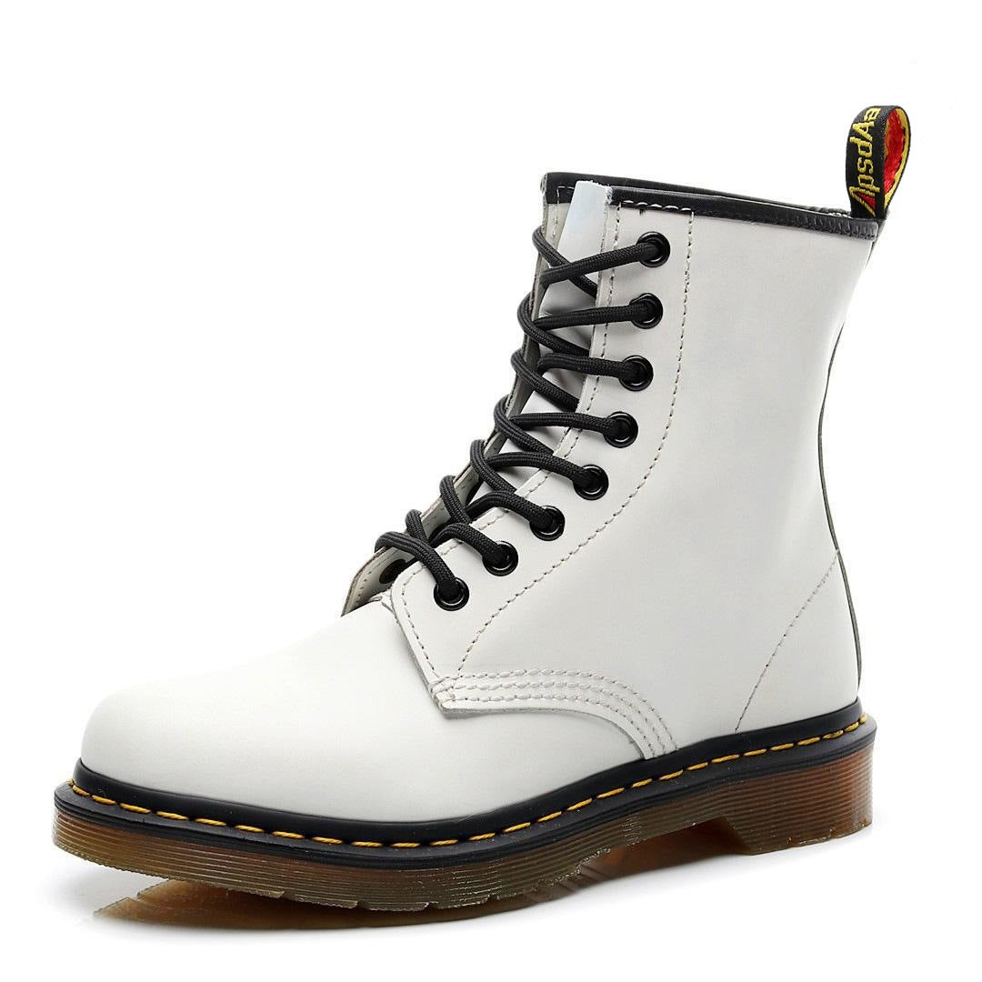 Women's & Men's Genuine Motorcycle Round Toe Fashion Haulage Motor Plus Women's Leather Boots