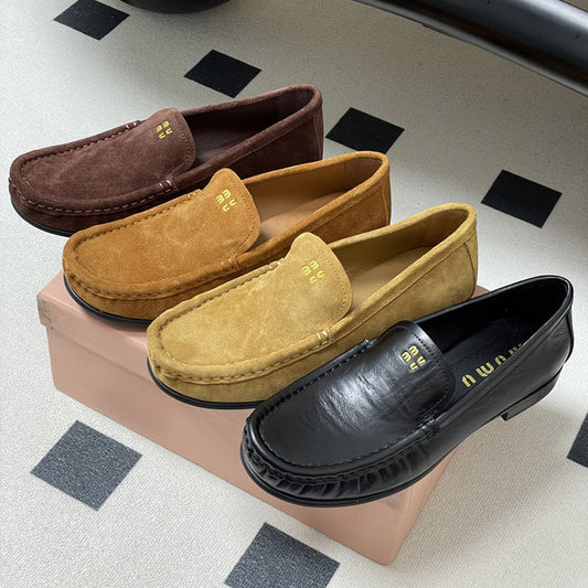 Women's Old Money Style Retro Suede Slip-on Lofter Kangaroo Flat Boots