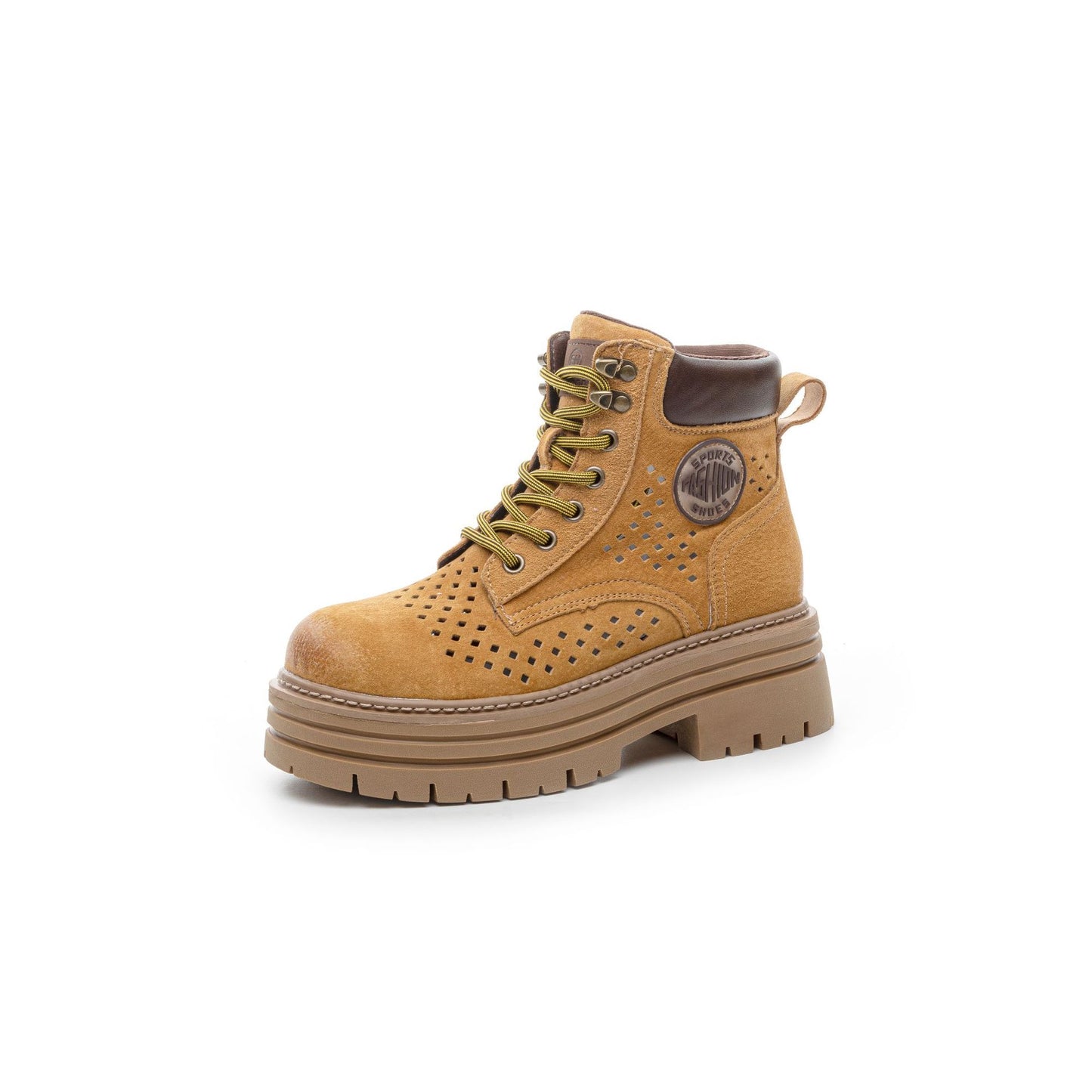 Women's Worker Retro Spring Breathable Height Increasing Insole Thick Bottom Versatile Women's Casual Shoes