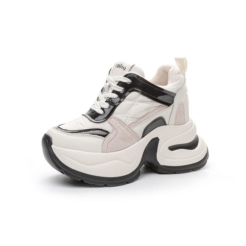 Women's Height Increasing Insole Dad Autumn Sequin Sneakers