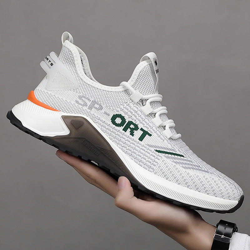 Men's Breathable Mesh Summer Running Fashionable Flying Sneakers