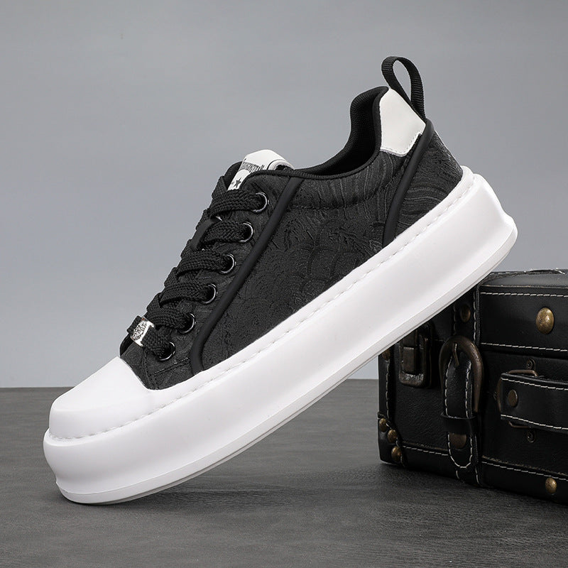 Men's Spring Chinese Style Breathable Plaid No Men's Canvas Shoes