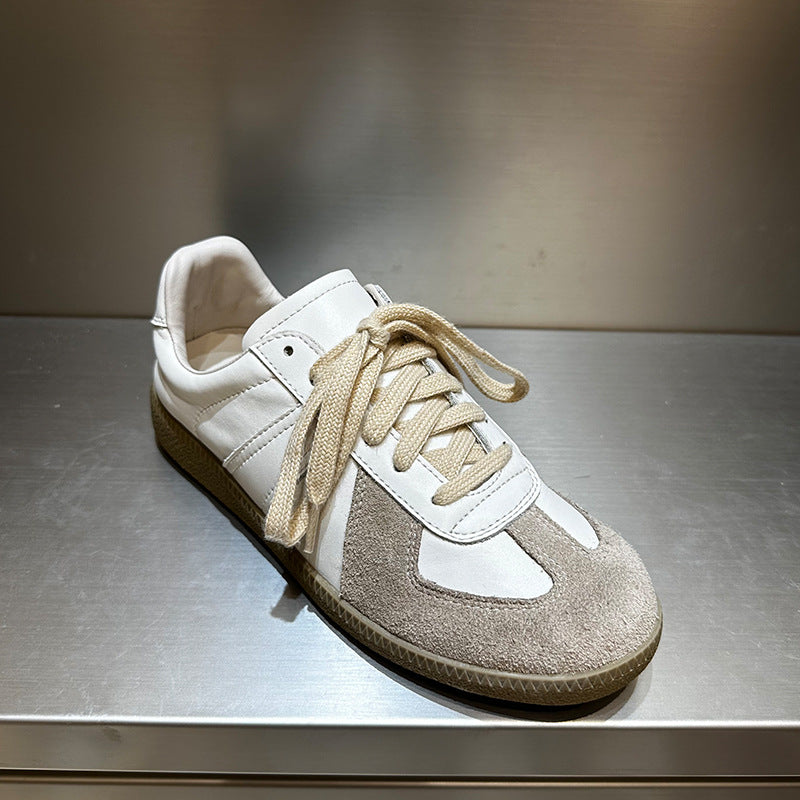 Women's Elk High Version Retro Genuine German Training Round Sneakers