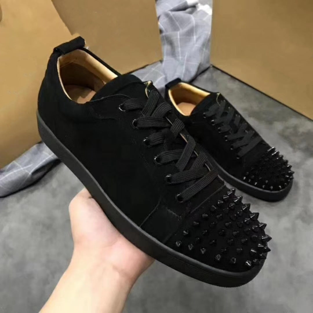 Men's Rivet Red Sole Trendy Flat Breathable Willow Ding Men's Board Shoes